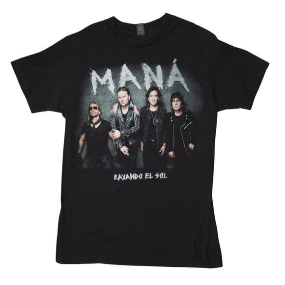 no brand Other - Maná Rayando El Sol Tour 2019 Concert T-Shirt Black Band Tee Size S